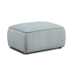 Pemberly Row Light Green Performance Corduroy Velvet Ottoman