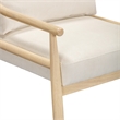 Pemberly Row Contemporary Cream Performance Corduroy Accent Chair