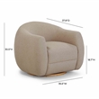 Pemberly Row Modern / Contemporary Light Brown Boucle Swivel Chair