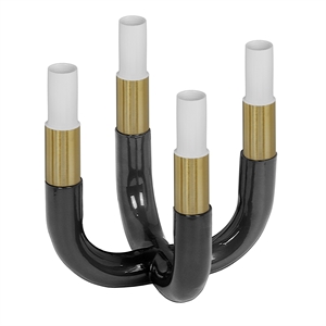 Pemberly Row Handmade Modern Transitional Black Finish Candelabra