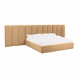 Pemberly Row Contemporary Honey Velvet Wings - Queen or King (Set of 2)