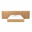 Pemberly Row Contemporary Honey Velvet Wings - Queen or King (Set of 2)