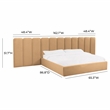 Pemberly Row Contemporary Honey Velvet Wings - Queen or King (Set of 2)