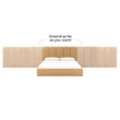 Pemberly Row Contemporary Honey Velvet Wings - Queen or King (Set of 2)