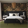Pemberly Row Contemporary Black Velvet Wings - Queen or King (Set of 2)