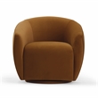 Pemberly Row Modern / Contemporary Cognac Velvet Swivel Chair