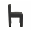 Pemberly Row Transitional Fabric Boucle Dining Chair in Black Finish