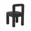 Pemberly Row Transitional Fabric Boucle Dining Chair in Black Finish