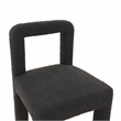 Pemberly Row Transitional Fabric Boucle Dining Chair in Black Finish