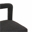 Pemberly Row Transitional Fabric Boucle Dining Chair in Black Finish