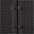 Pemberly Row Handmade Modern Coastal Charcoal Woven Rattan Cabinet