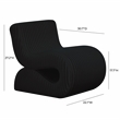 Pemberly Row Contemporary Black Oversized Corduroy Accent Chair