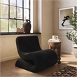 Pemberly Row Contemporary Black Oversized Corduroy Accent Chair