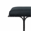 Pemberly Row Handmade Transitional Black Finish Upholstered Bench
