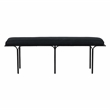 Pemberly Row Handmade Transitional Black Finish Upholstered Bench