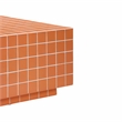 Pemberly Row Brick Orange Tile Indoor / Outdoor Coffee Table