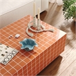 Pemberly Row Brick Orange Tile Indoor / Outdoor Coffee Table