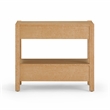 Pemberly Row Contemporary Birdseye Maple 2-Drawer Nightstand