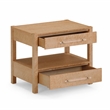 Pemberly Row Contemporary Birdseye Maple 2-Drawer Nightstand