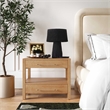 Pemberly Row Contemporary Birdseye Maple 2-Drawer Nightstand