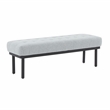 Pemberly Row Handmade Transitional Upholstered  Gray Boucle Bench