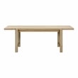 Pemberly Row Contemporary Light Teak Outdoor Rectangular Dining Table