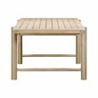 Pemberly Row Contemporary Light Teak Outdoor Rectangular Dining Table