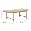 Pemberly Row Contemporary Light Teak Outdoor Rectangular Dining Table