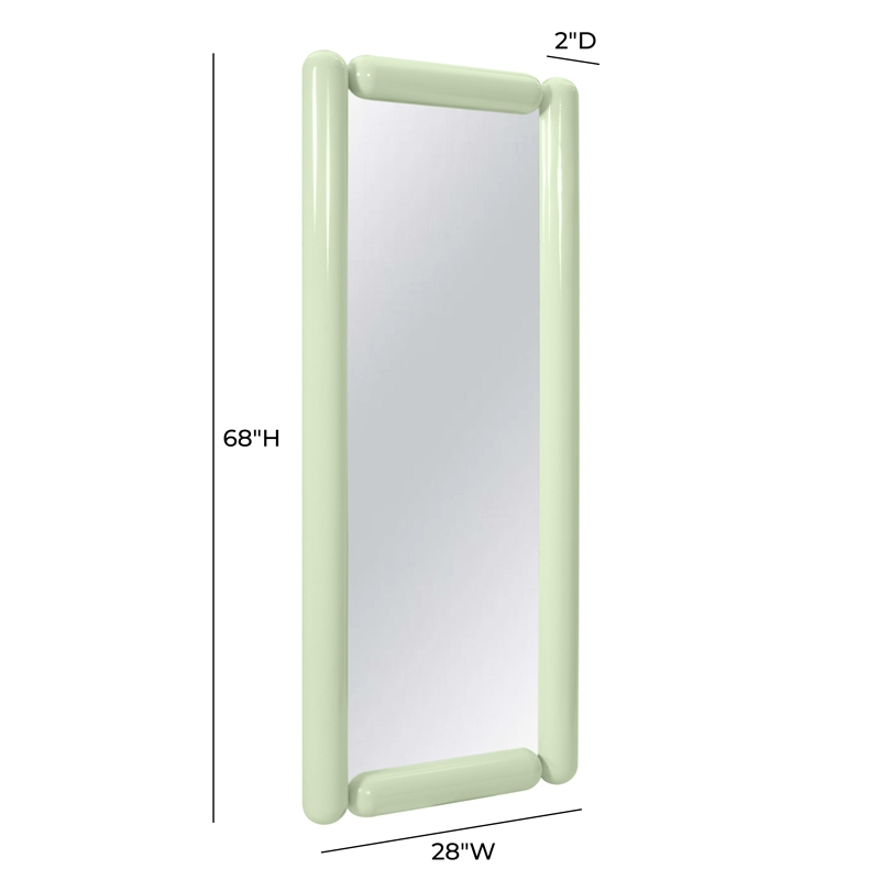 Pemberly Row Contemporary Mint Green Large Floor Mirror - 28
