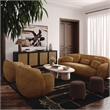 Pemberly Row Handmade Modern Transitional Misty Brown Boucle Sofa
