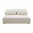 Pemberly Row Handmade Contemporary Cream Linen Modular Loveseat