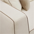 Pemberly Row Contemporary Cream Linen Left-Arm Facing Sectional