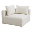 Pemberly Row Contemporary Cream Upholstered Modular Corner Chair