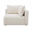 Pemberly Row Contemporary Cream Upholstered Modular Corner Chair