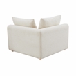 Pemberly Row Contemporary Cream Upholstered Modular Corner Chair