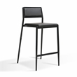 Pemberly Row Black Performance Vegan Leather Stackable Stool - Set of 2