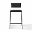 Pemberly Row Black Performance Vegan Leather Stackable Stool - Set of 2