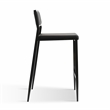 Pemberly Row Black Performance Vegan Leather Stackable Stool - Set of 2