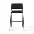 Pemberly Row Black Performance Vegan Leather Stackable Stool - Set of 2
