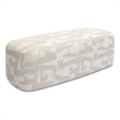 Pemberly Row Modern Transitional Cream Finish Jacquard Bench