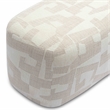 Pemberly Row Modern Transitional Cream Finish Jacquard Bench