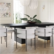 Pemberly Row Transitional Black Oak Rectangular Dining Table