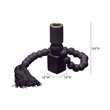 Pemberly Row Handmade Contemporary Merlot Wooden Candlestick