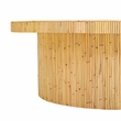 Pemberly Row Handmade Transitional Natural Rattan Coffee Table