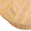 Pemberly Row Handmade Transitional Natural Rattan Coffee Table