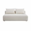 Pemberly Row Contemporary Cream Upholstered Modular Loveseat