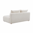 Pemberly Row Contemporary Cream Upholstered Modular Loveseat