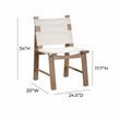 Pemberly Row Contemporary Cream Outdoor Dining Chair - Set of 2