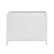 Pemberly Row Contemporary White Finish Rattan 2 Drawer Nightstand