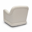 Pemberly Row Transitional Upholstered  Cream Boucle Swivel Chair
